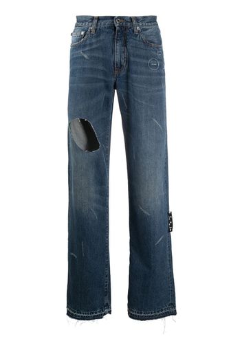 JOSEPH RELAXED FIT JEANS BLUE WHITE