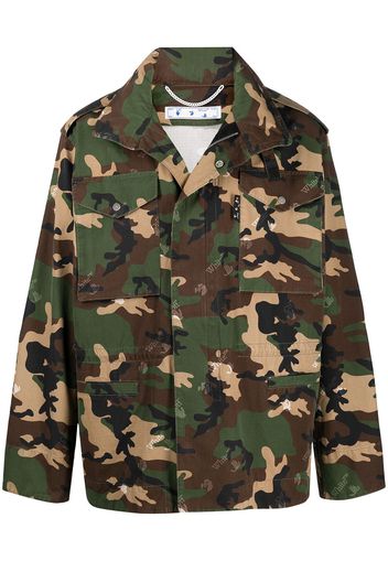 Off-White OW LOGO CAMO FIELD JACKET CAMO NO COLOR - Verde