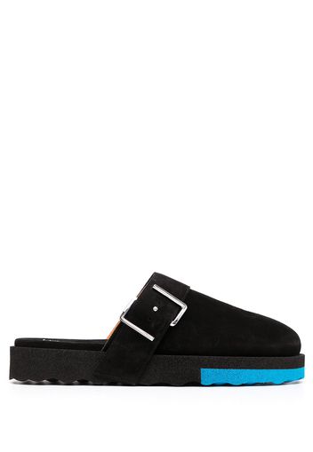 Off-White buckle-detail Sponge slippers - Nero