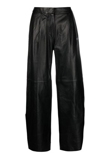 Off-White tie-ankle straight-leg trousers - Nero