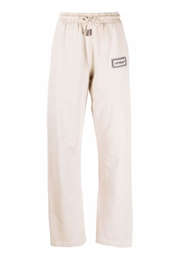 Off-White logo patch track pants - Toni neutri