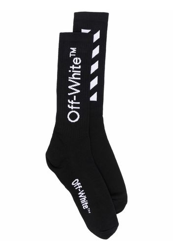 Off-White Calzini a righe - Nero