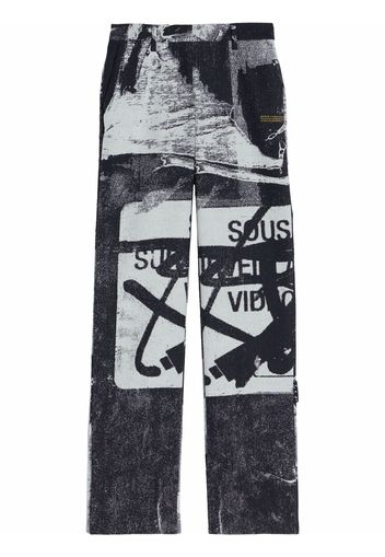 Off-White x Pablo Tomek double straight trousers - Nero