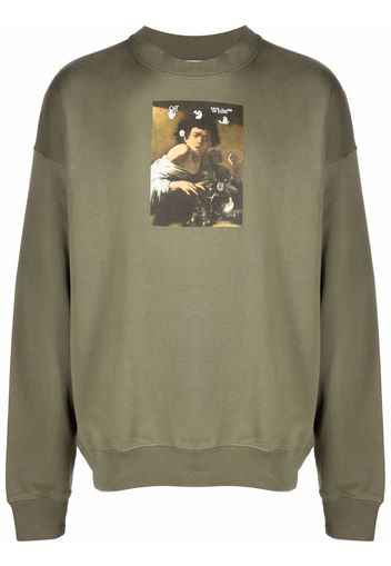 Off-White Caravaggio painting sweatshirt - Verde