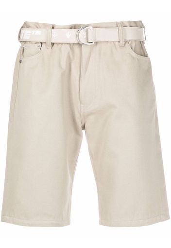 Off-White belted Bermuda shorts - Toni neutri