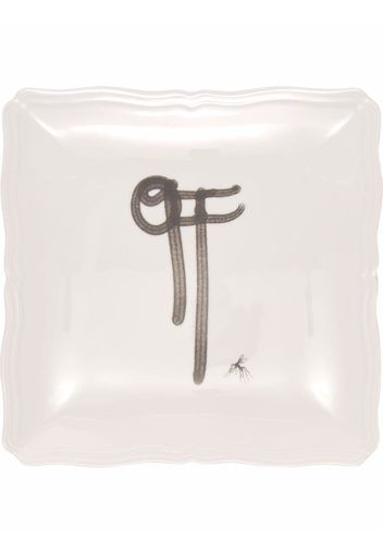 Off-White x Ginori 1735 logo-print square tray - Bianco
