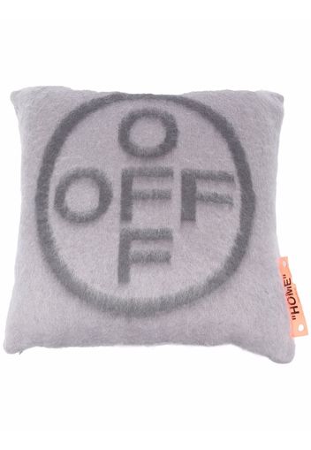 Off-White brushed off-cross big pillow - Grigio