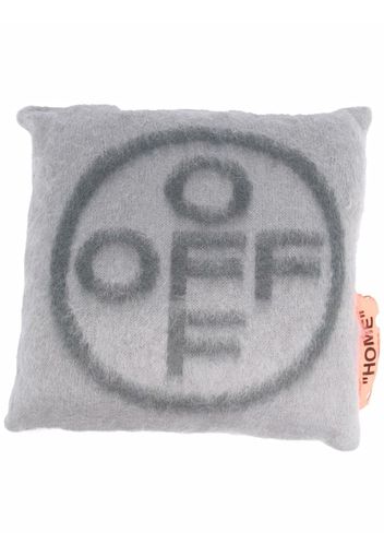 Off-White brushed off-cross small pillow - Grigio