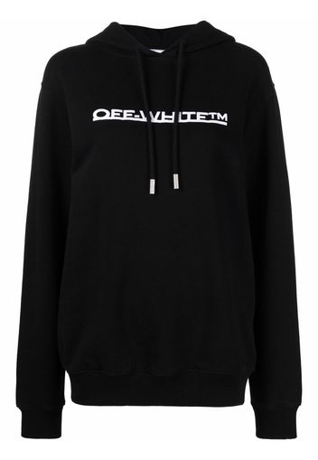 Off-White logo-print hoodie - Nero