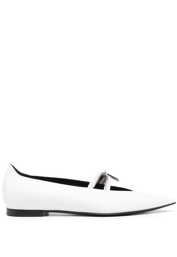 Off-White Ballerine con applicazione - Bianco