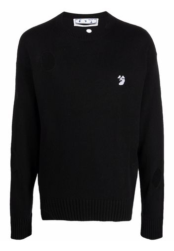 Off-White cut-out circle jumper - Nero