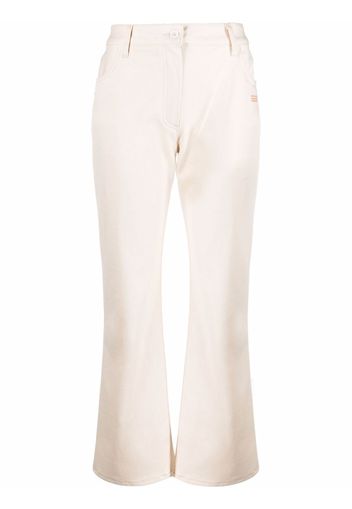 Off-White cropped flared jeans - Toni neutri