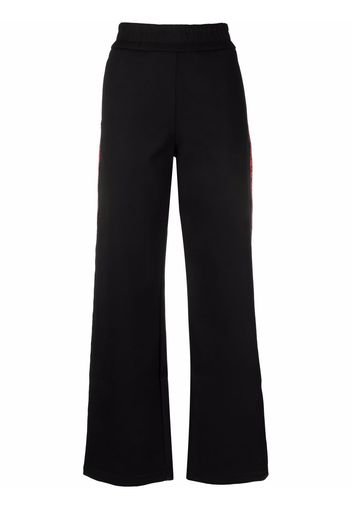 Off-White MONOGRAM LOGO BAND TRACK PANT BLACK RED - Nero