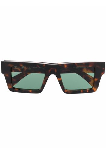 Off-White NASSAU SUNGLASSES HAVANA DARK GREEN - Marrone