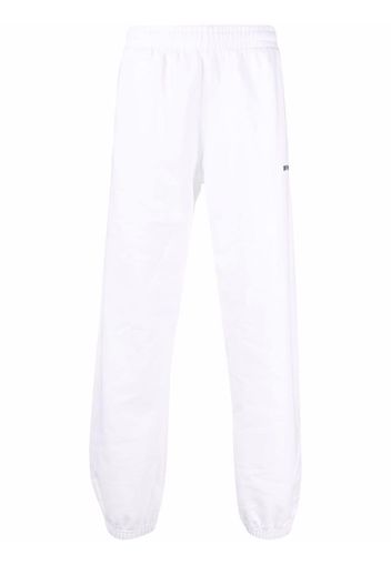 Off-White Helvetica logo-print track pants - Bianco