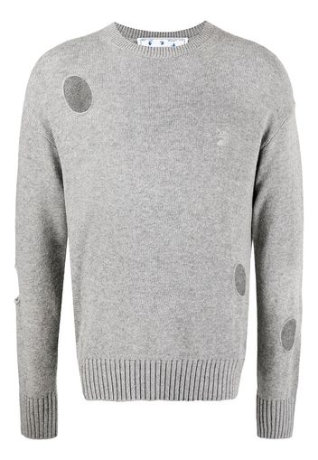 Off-White Meteor-Holes jumper - Grigio