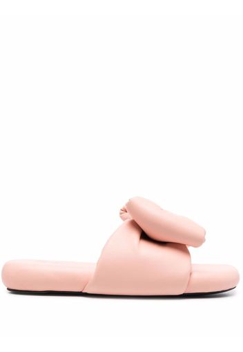 Off-White Sandali slides imbottiti con fiocco - Rosa