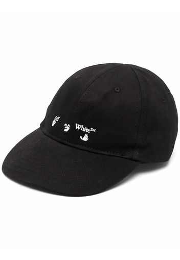 Off-White embroidered logo baseball cap - Nero