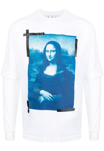 Off-White Monalisa-print long-sleeve cotton T-shirt - Bianco