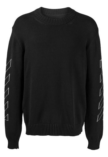 Off-White arrow-print crew-neck jumper - Nero