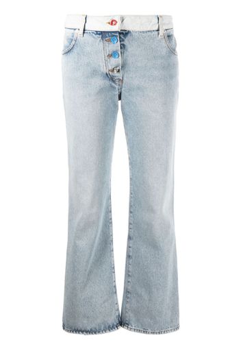 Off-White mid-rise flared jeans - Blu