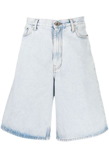 Off-White single Arrow denim shorts - Blu