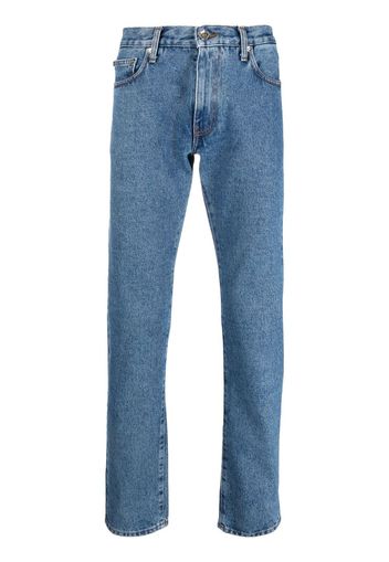Off-White diagonal pocket slim-fit jeans - Blu