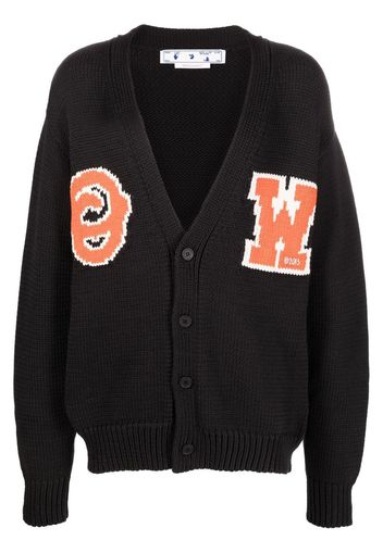 Off-White Cardigan con logo - Nero