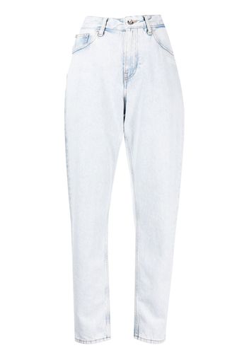 Off-White high-rise tapered jeans - Blu