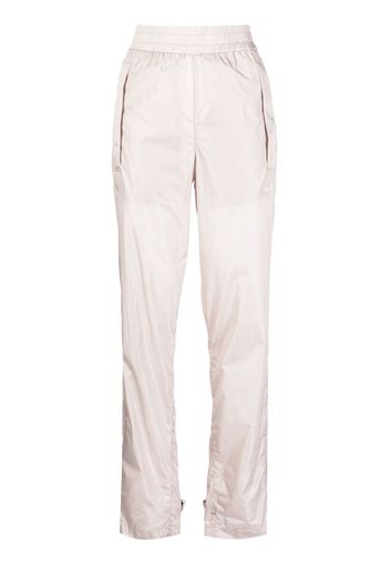 Off-White diagonal-stripe straight-leg trousers - Marrone