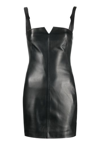 OFF-WHITE leather mini dress - Nero