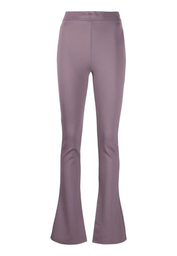 Off-White logo-debossed split-seam leggings - Viola