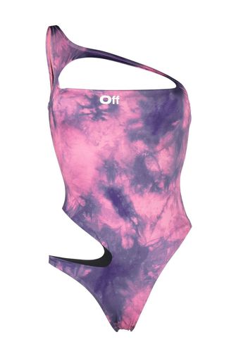 Off-White cut-out tie-dye swimsuit - Rosa