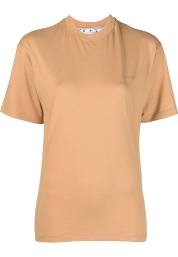 Off-White Diag-print cotton T-shirt - Arancione