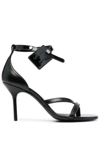 Off-White Zip Tie leather sandals - Nero