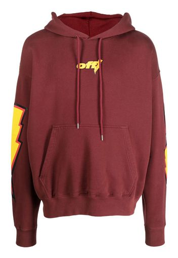 Off-White Thunder Stable skate hoodie - Rosso