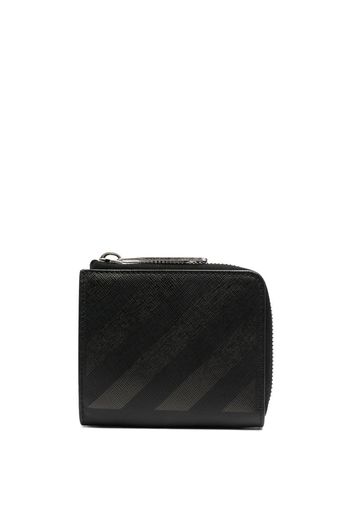 Off-White Diag-stripe leather wallet - Nero