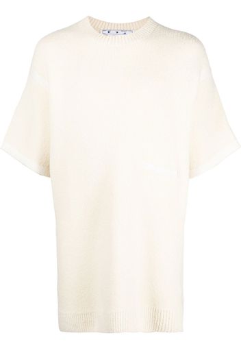 Off-White micro-boucle knitted T-shirt - Toni neutri