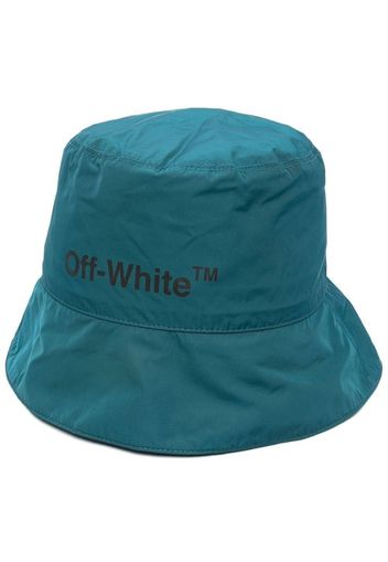 Off-White Cappello bucket con ricamo - Blu