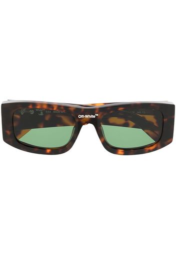 Off-White logo-print sunglasses - Marrone