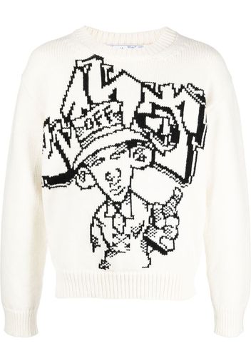 Off-White graphic-print jumper - Bianco