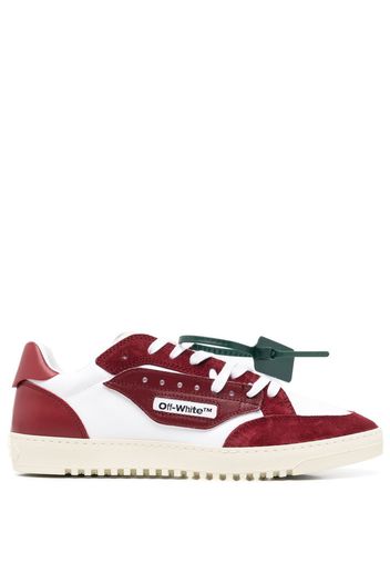 Off-White panelled logo-print lace-up sneakers - Bianco