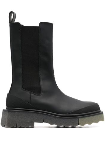 Off-White Calf Sponge leather chelsea boots - BLACK MILITARY