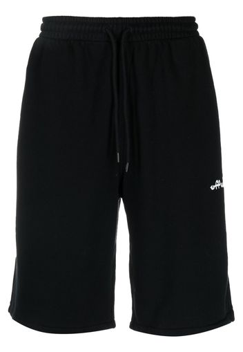 Off-White arrow-print track shorts - Nero