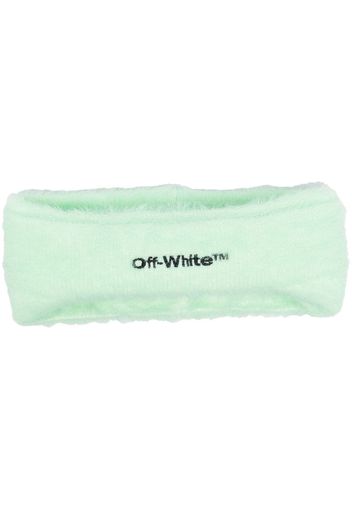 Off-White embroidered-logo headband - Verde