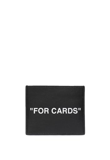 Off-White slogan-print cardholder - Nero