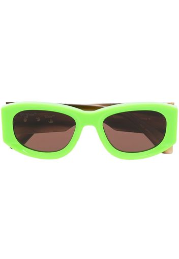 Off-White logo-print sunglasses - Verde