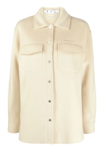 Off-White Giacca stile camicia con logo - BEIGE BEIGE