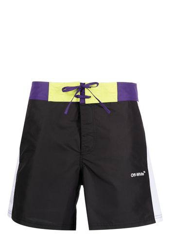 Off-White Arrow block sunset swim shorts - Nero