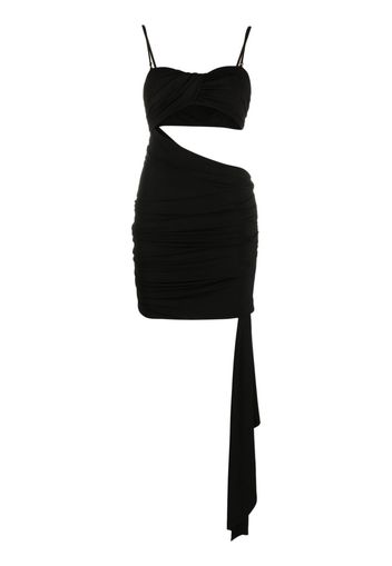 Off-White Vi-Crepe draped strapless mini dress - Nero